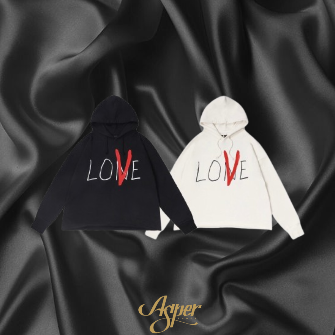 VLONE 情人節限定 短款 塗鴉字體 大V 帽T 男女同款 VLONEHD7