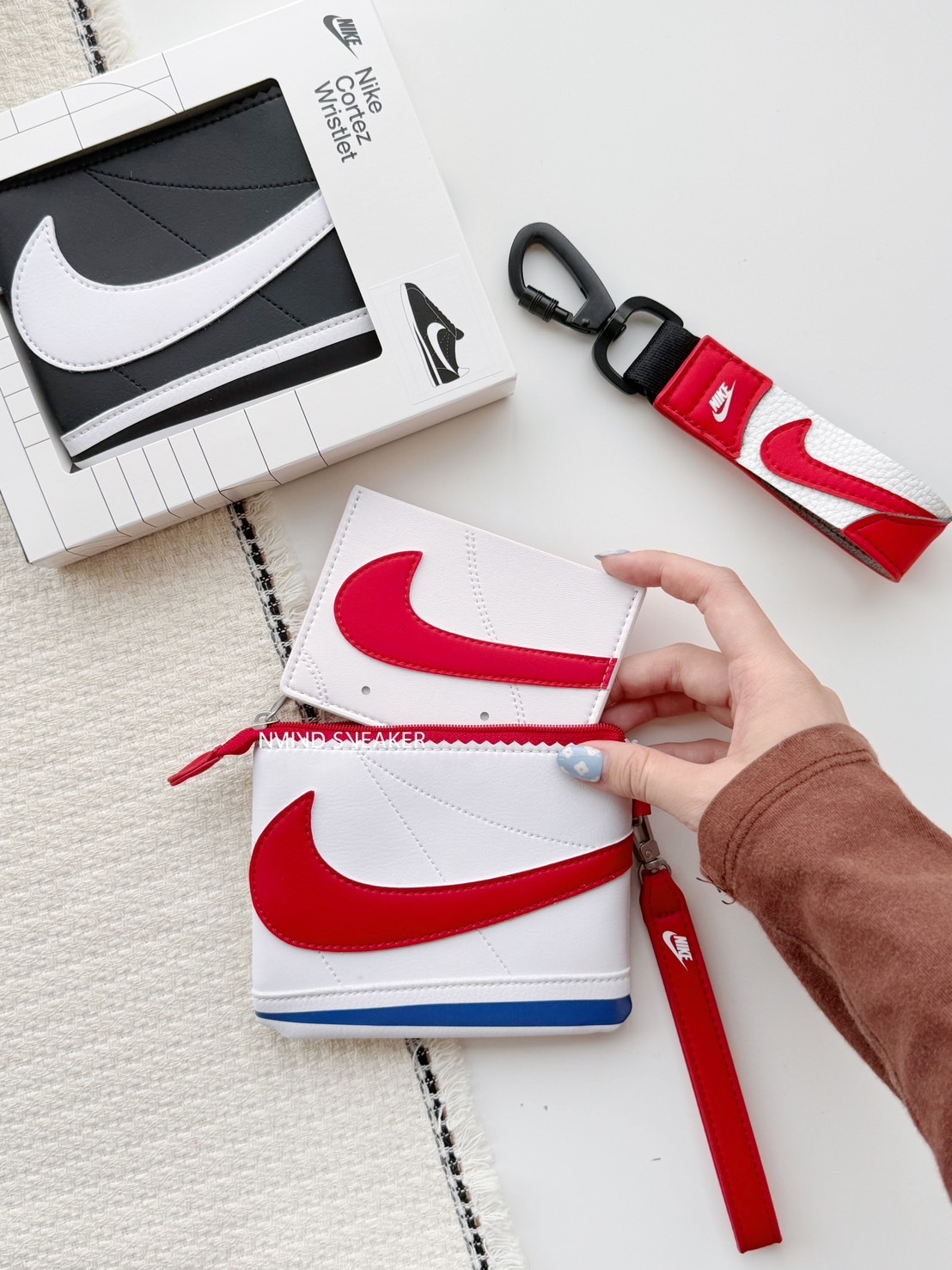 <快速出貨> NIKE ICON CORTEZ 卡包 紅白