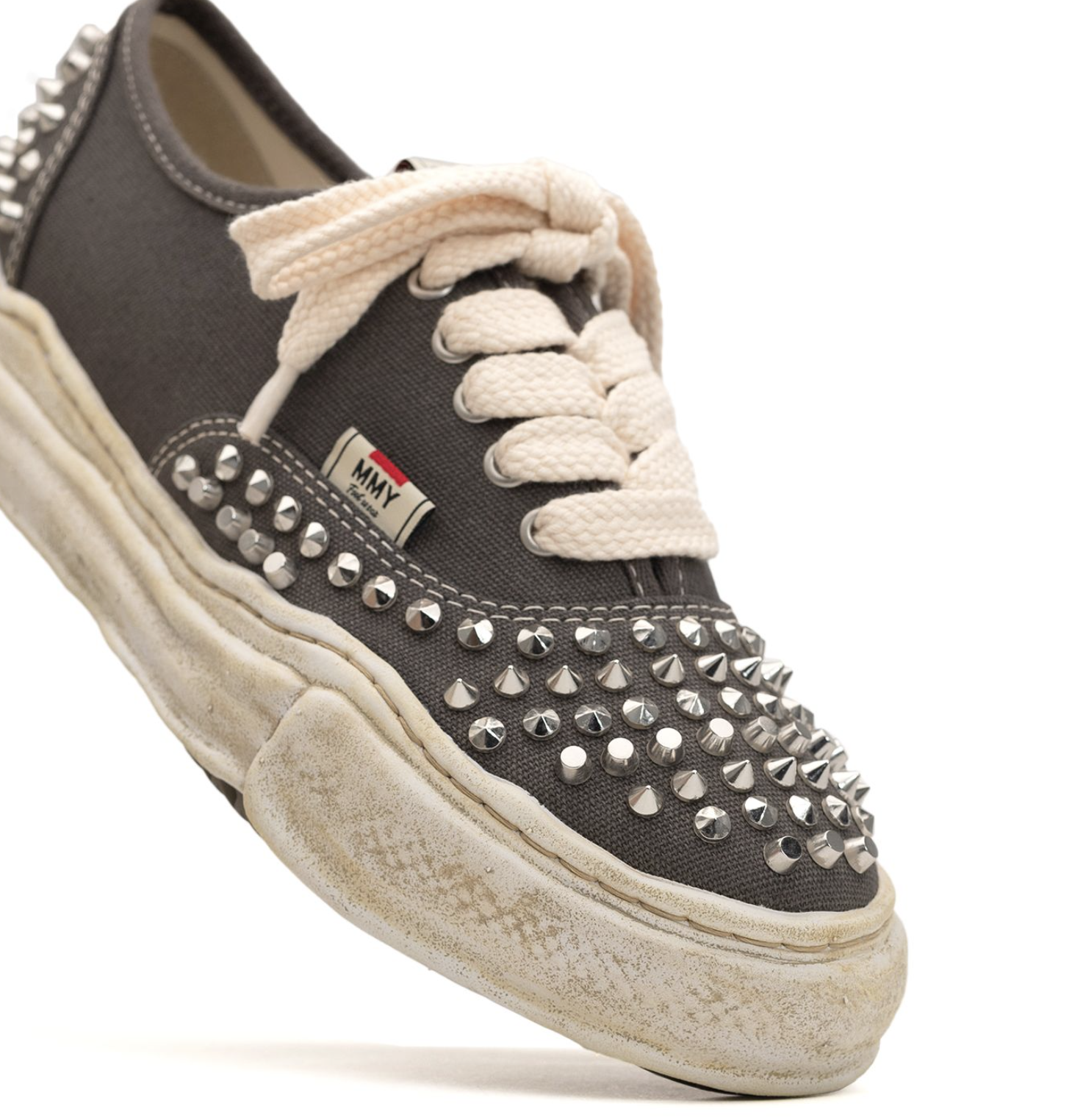 [現貨] MIHARA BAKER OG Sole Studded Canvas Shoes Gray | A13FW736