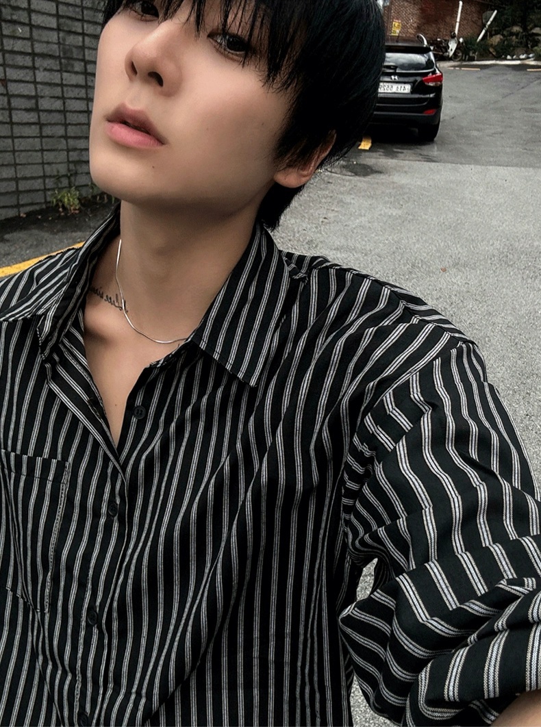 北極條紋長袖襯衫