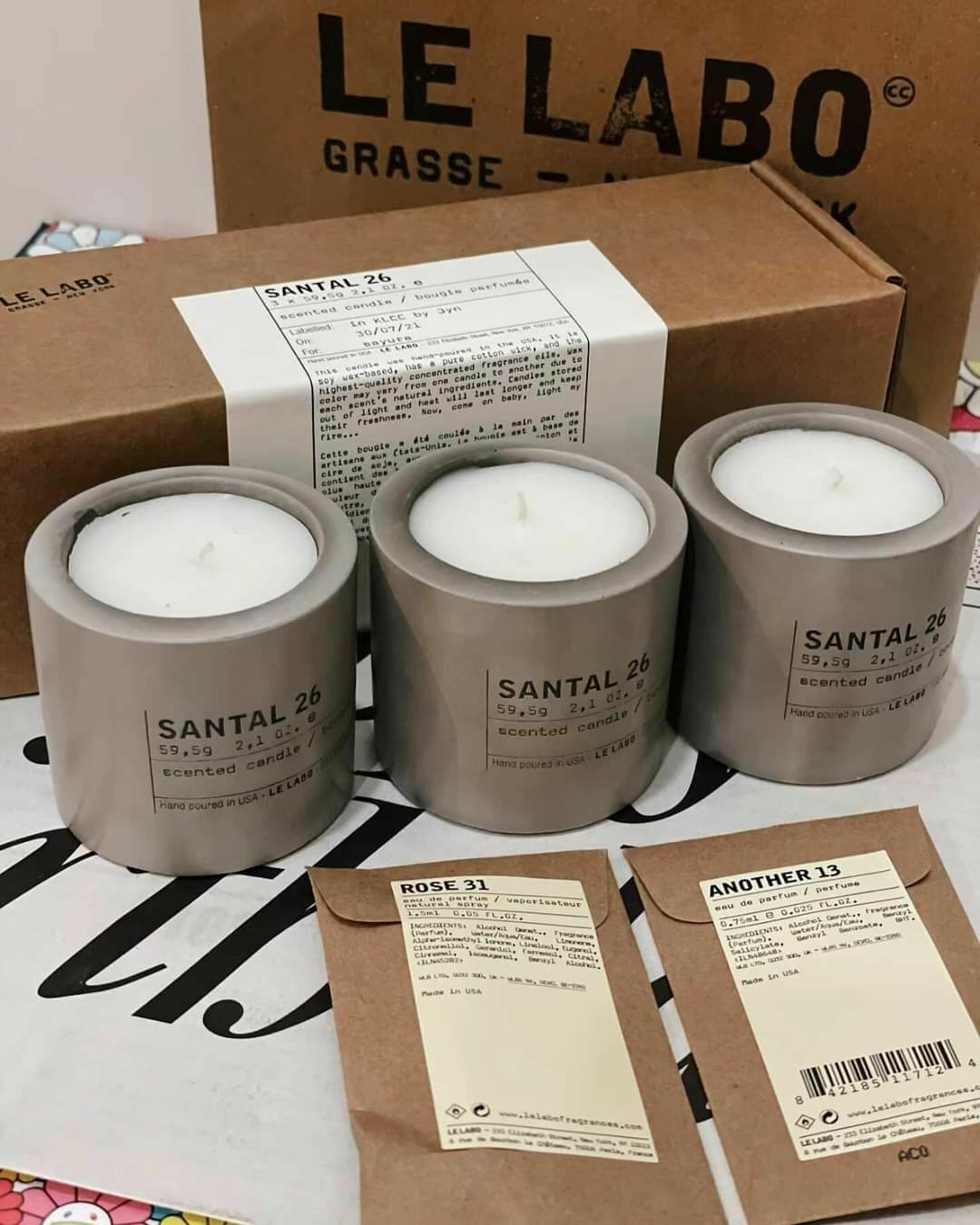 LE LABO實驗室水泥蠟燭三件套59.5g×3