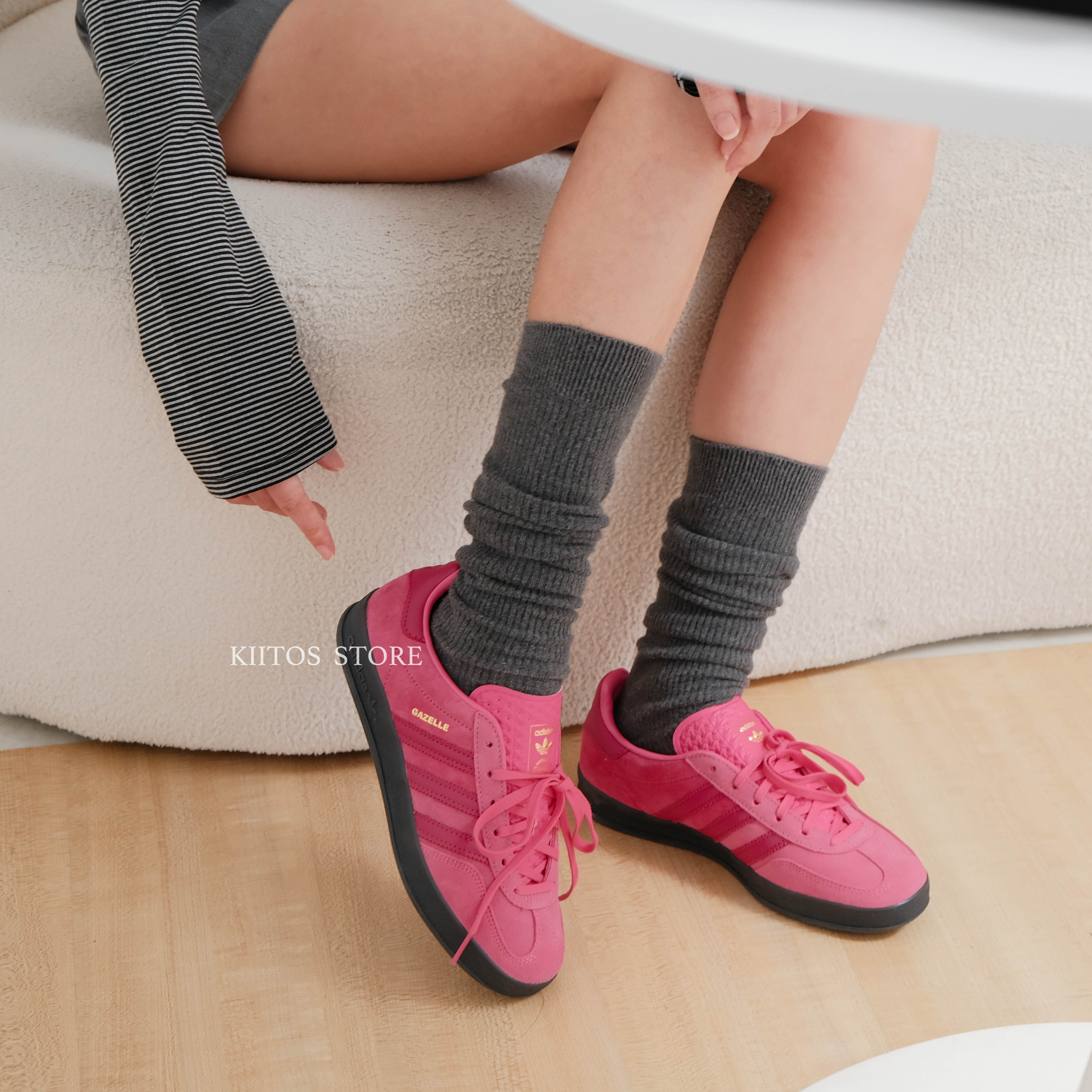 Adidas Gazelle Indoor 莓果桃粉 JI2585