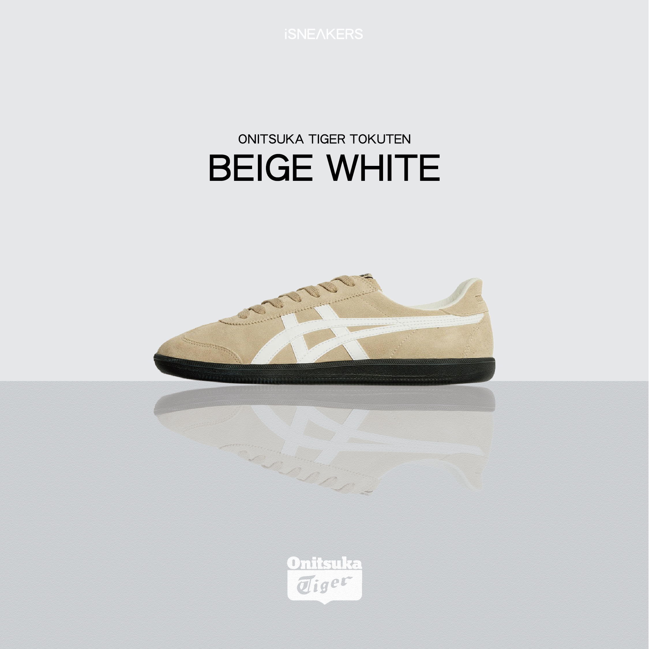 iSNEAKERS｜Onitsuka Tiger Tokuten "Beige White" 鬼塚虎 米色底白虎爪紋 1183C431-200
