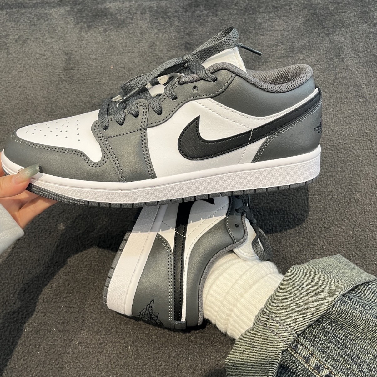 Nike Air Jordan 1 Low Iron Grey 鋼鐵灰 黑灰 AJ1 男鞋