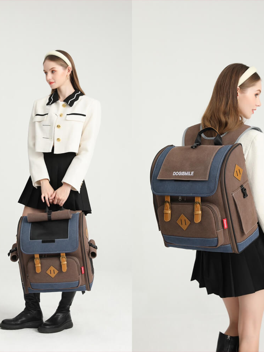 【Dogismile】經典帆布後背包｜軍綠色