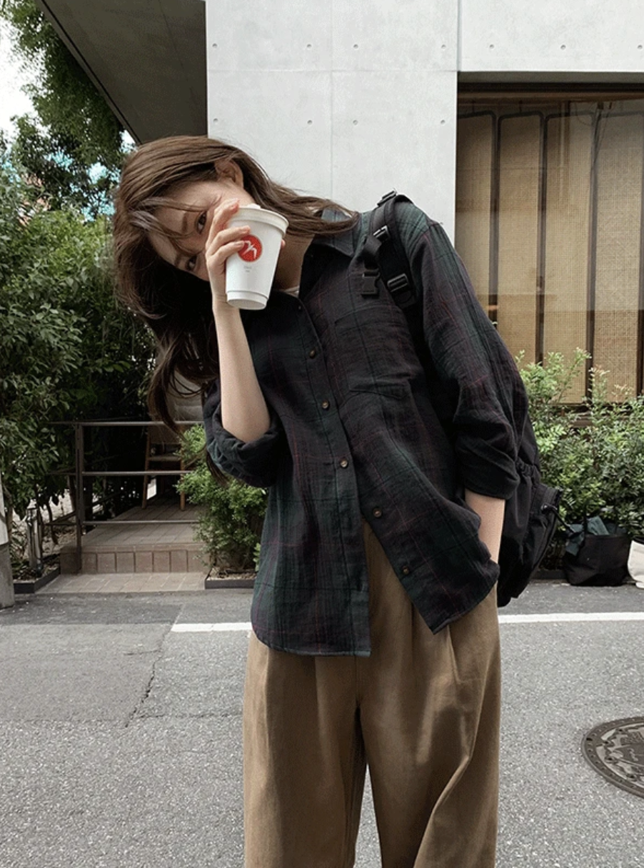 預訂｜SLOWAND #SLOWMADE Dover Tartan Check Cotton Shirt (One Color)