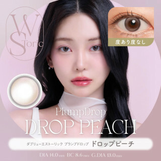 [半年] WStoric 6 month PlumpDrop Drop Peach｜彩妝隱形眼鏡｜每盒1片