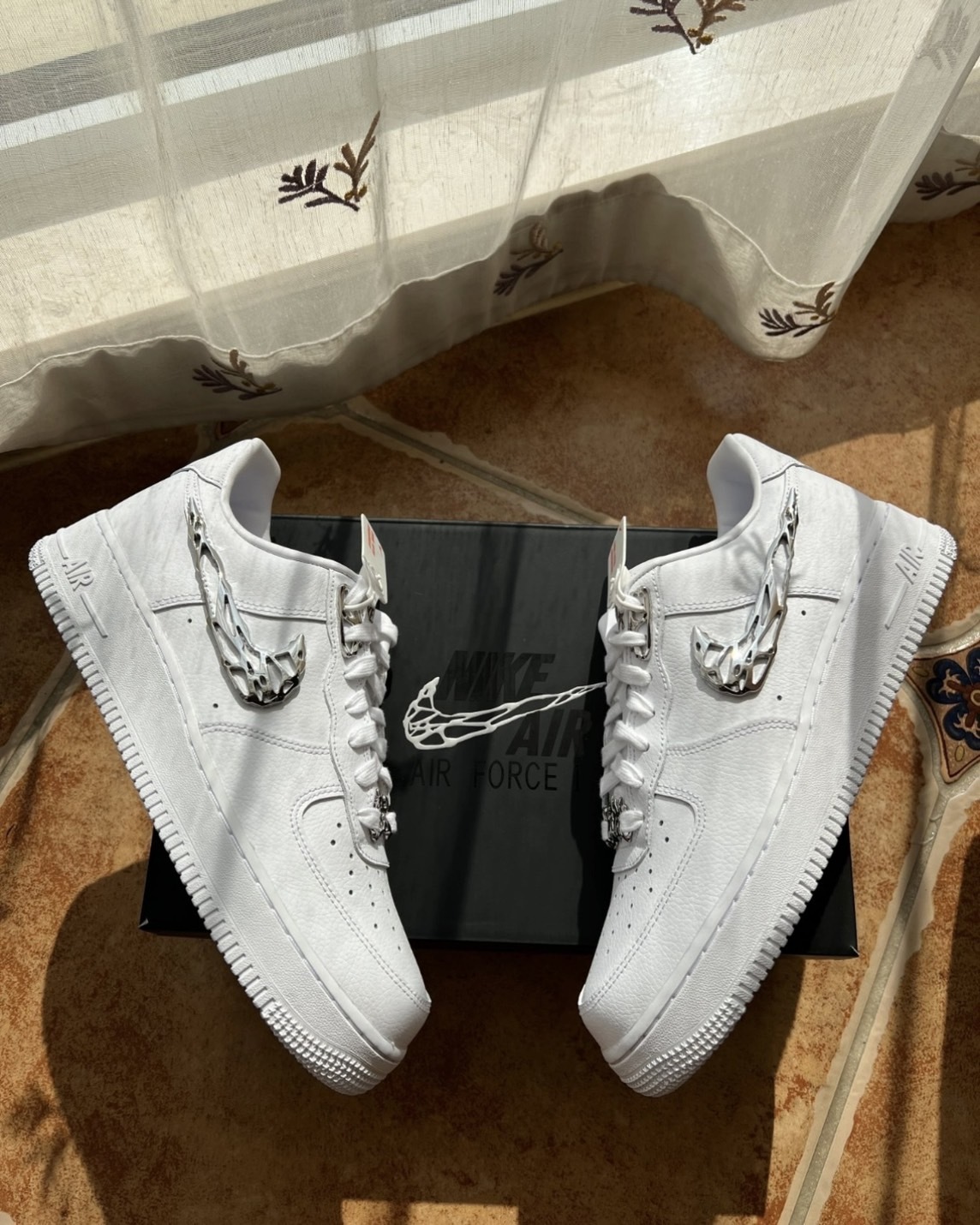 【訂製款】Nike Air Force 1 液態銀鉤 熔化銀 AF1 休閒鞋