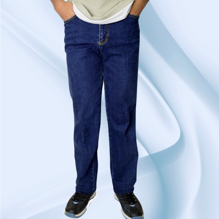 甄褲｜彈性牛仔褲｜中高腰中直筒・微厚布料・台灣製造（28~50 吋）免費修改褲長
