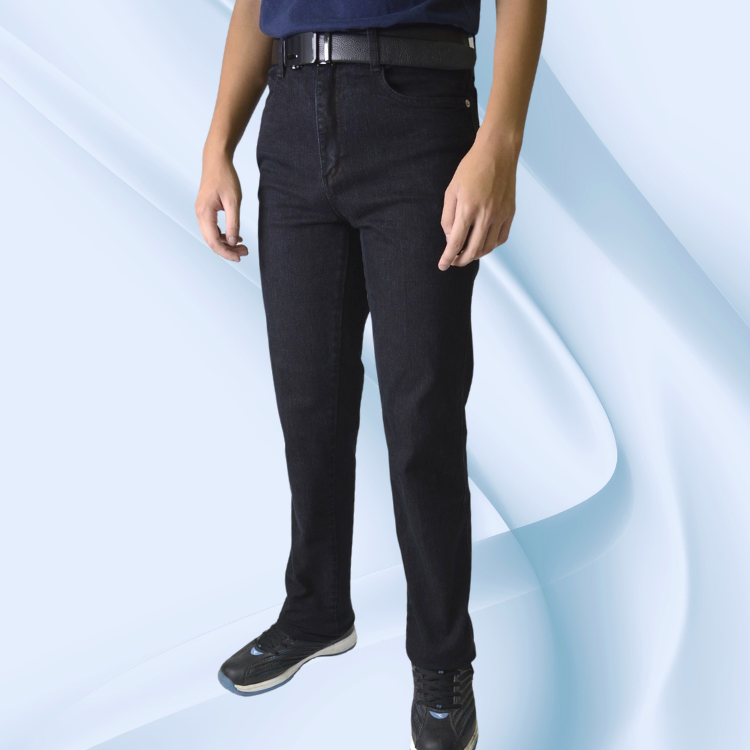 甄褲｜彈性牛仔褲｜中高腰中直筒・微厚布料・台灣製造（28~50 吋）免費修改褲長