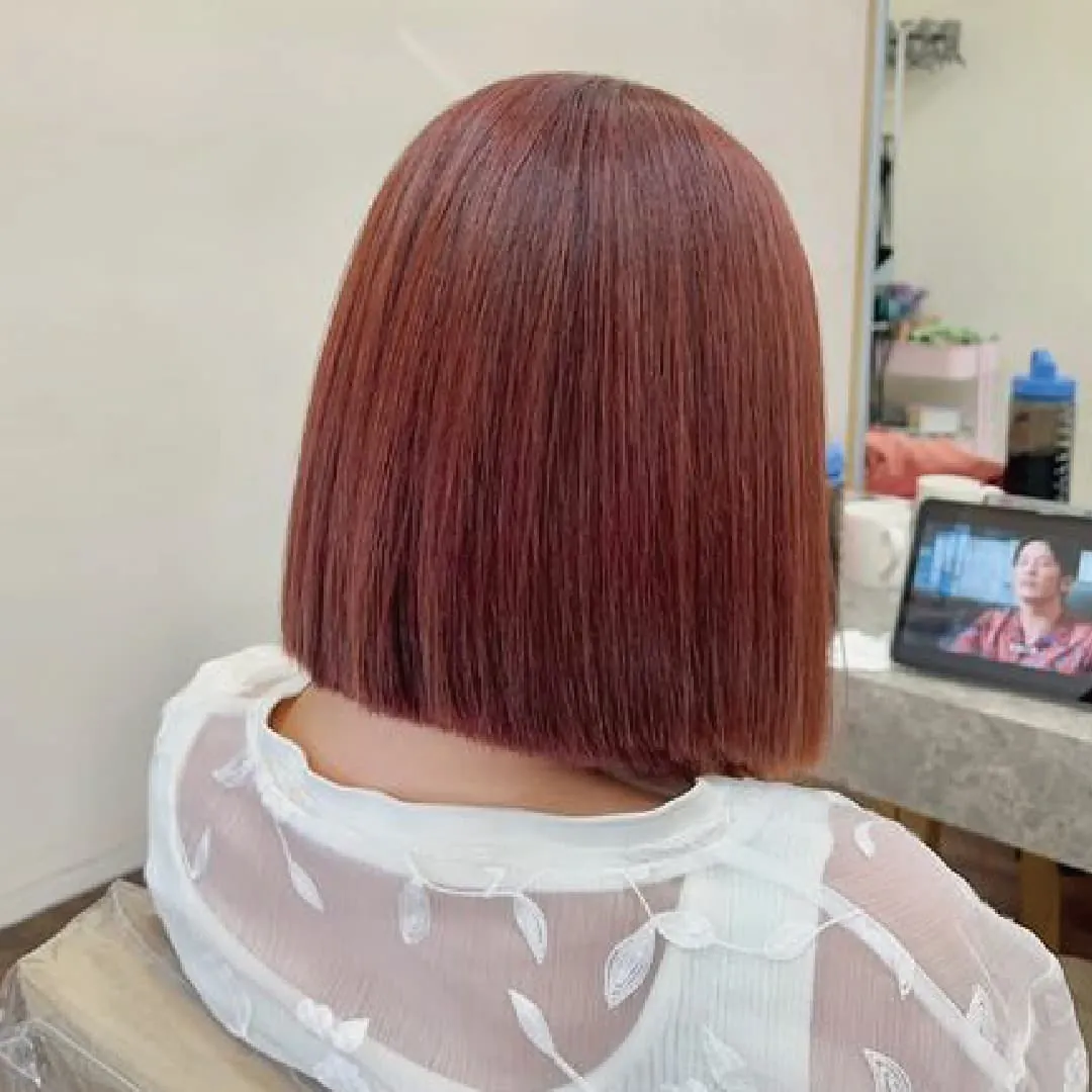 Hairstylist RUBY’s Non-Bleached Hair Color Work: Caramel Orange-Red