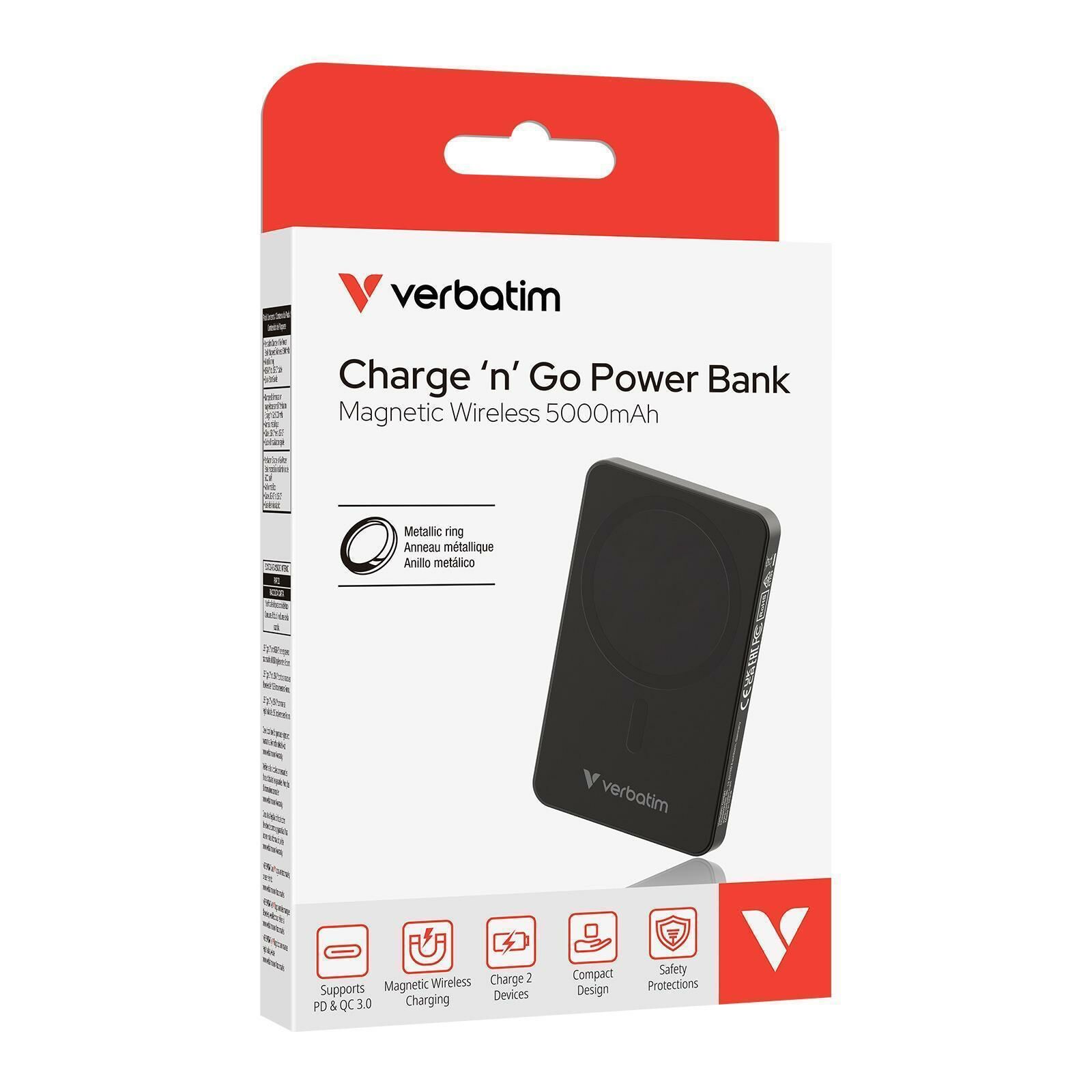 Verbatim Charge’n’Go Power Bank Magnetic Wireless 5000mAh/10000mAh