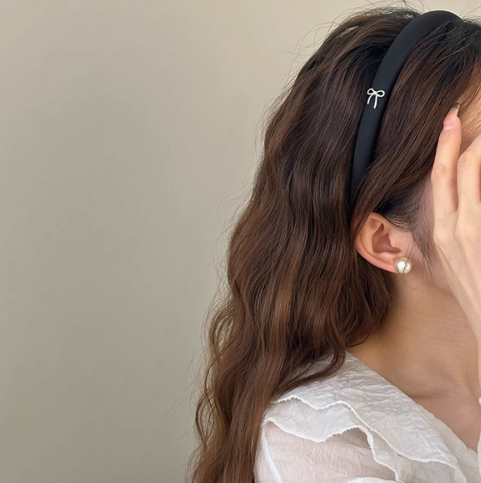[2 FOR RM10] Sweet Silver Bow Sponge Headband