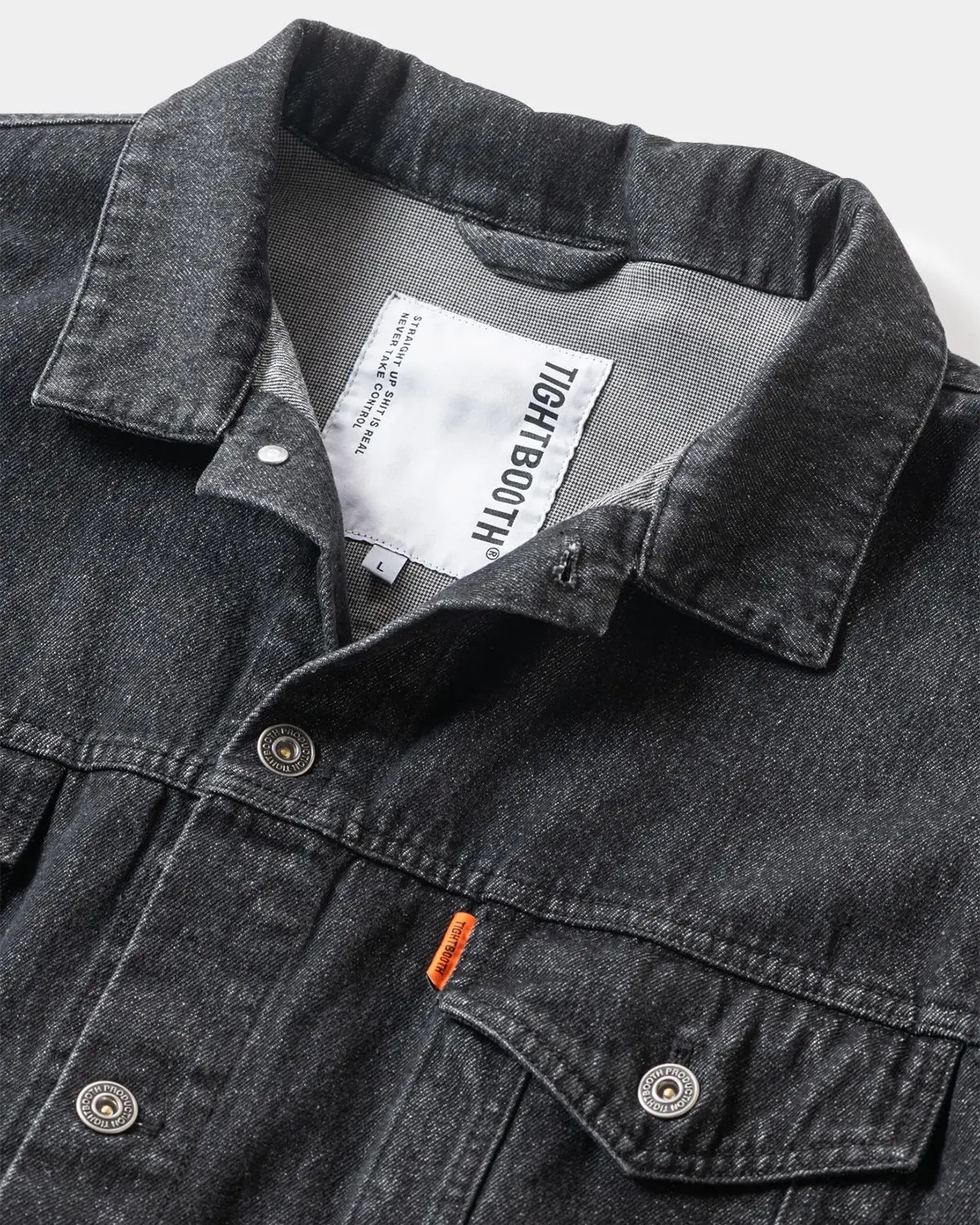TIGHTBOOTH 24F/W LABEL LOGO DENIM JACKET