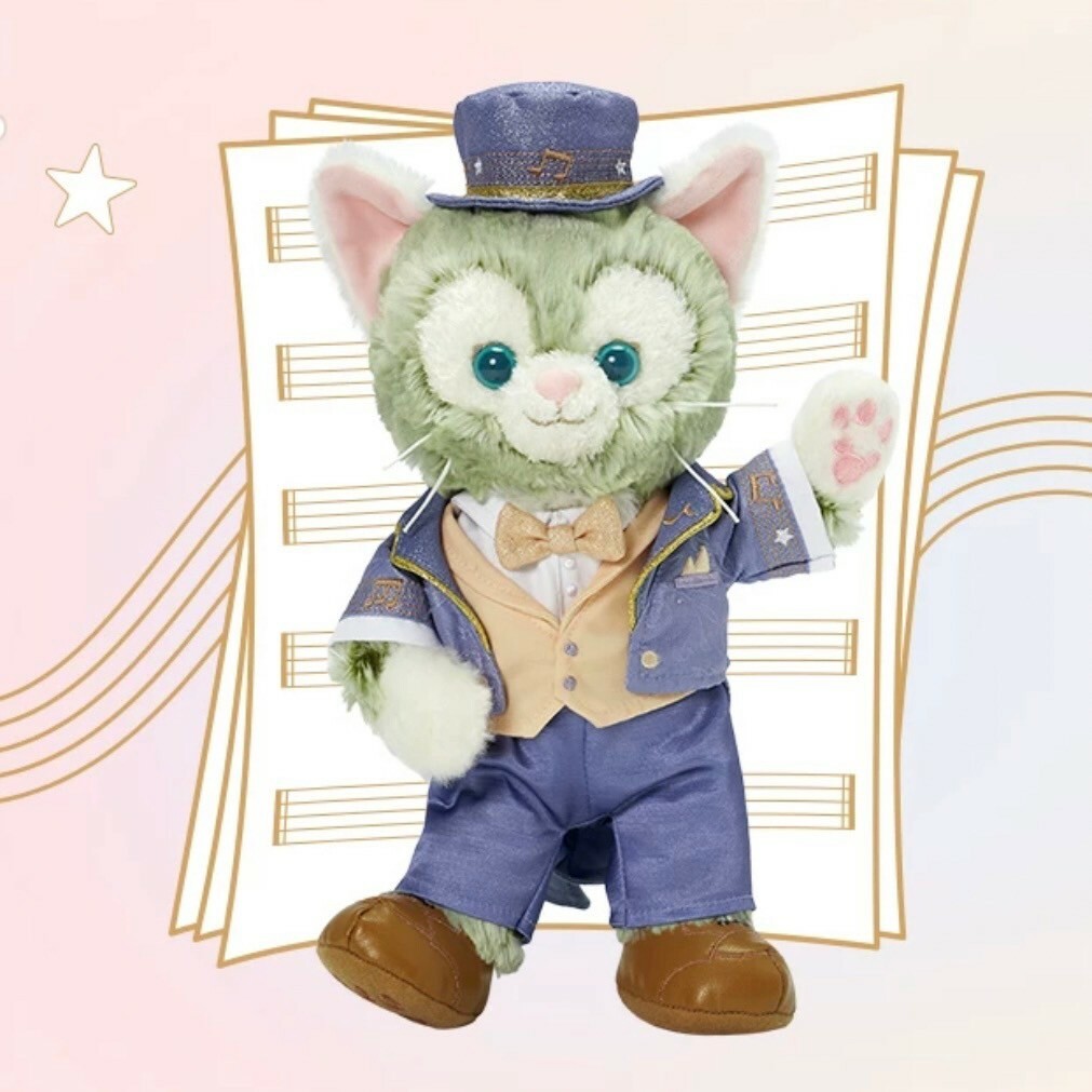 星夢旋律系列 達菲 Duffy 與好友們 傑拉托尼 畫家貓 Gelatoni SS號 娃娃 玩偶 -上海迪士尼樂園