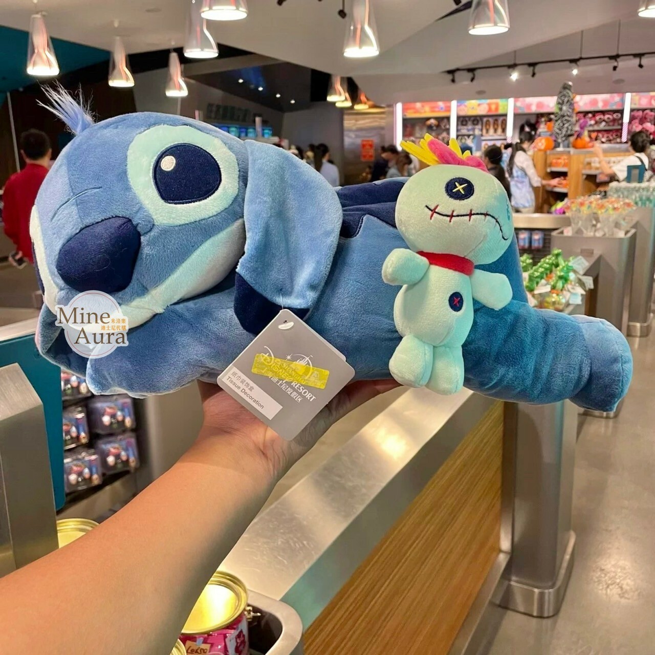 (限時特價) 史迪奇 Stitch 醜丫頭Scrump 絨毛公仔 造型 面紙套 星際寶貝 Lilo & Stitch -上海迪士尼樂園