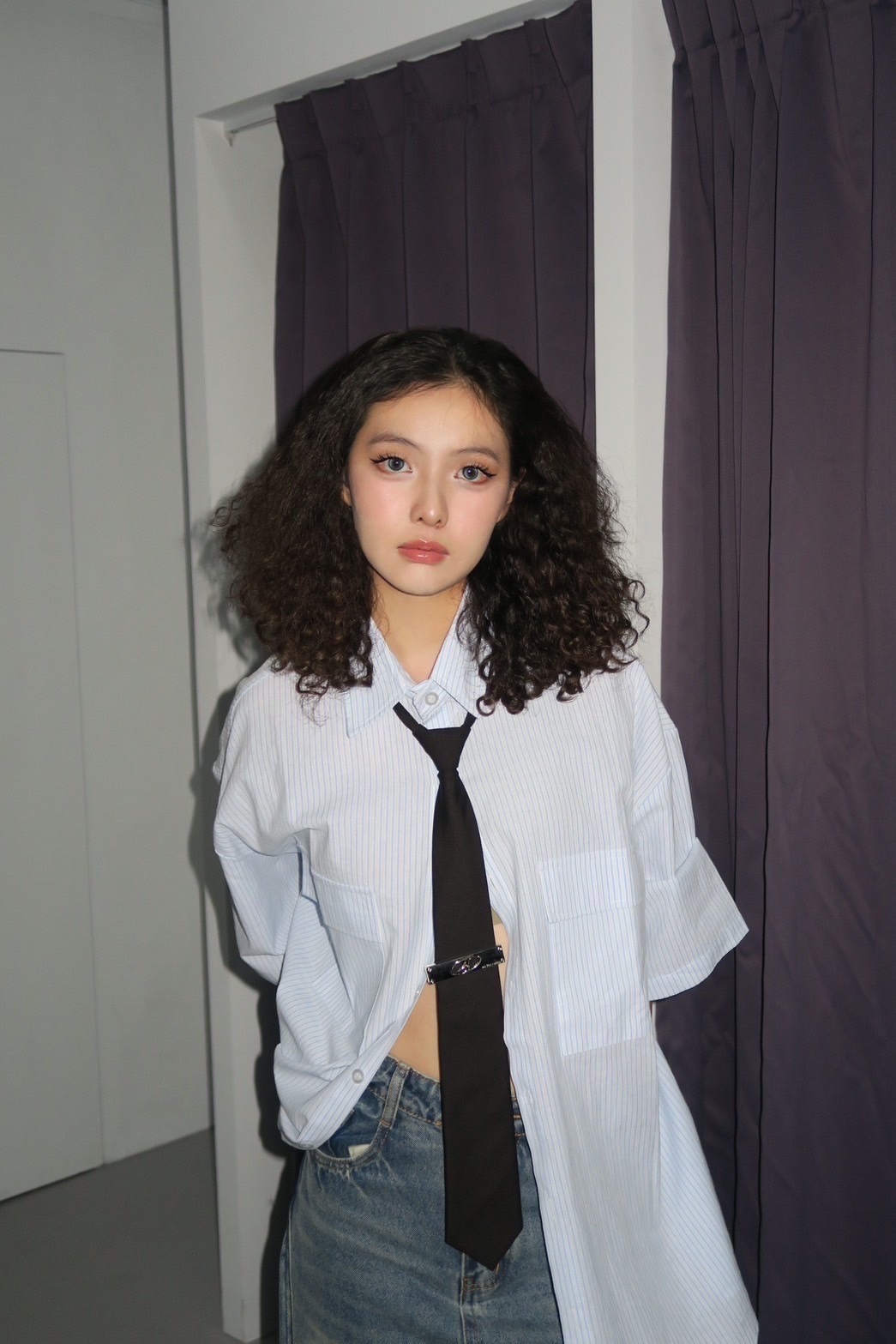 (GOAL) 8228 直條紋短袖襯衫 802 BLM