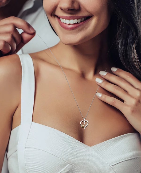 【預購】美國 G102111 心形鑽石頸鏈