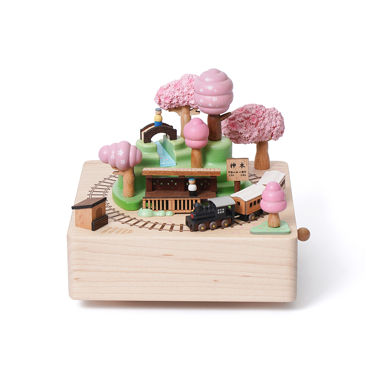 NEW City Wooden Music Box - Taiwan Alishan Cherry Bl