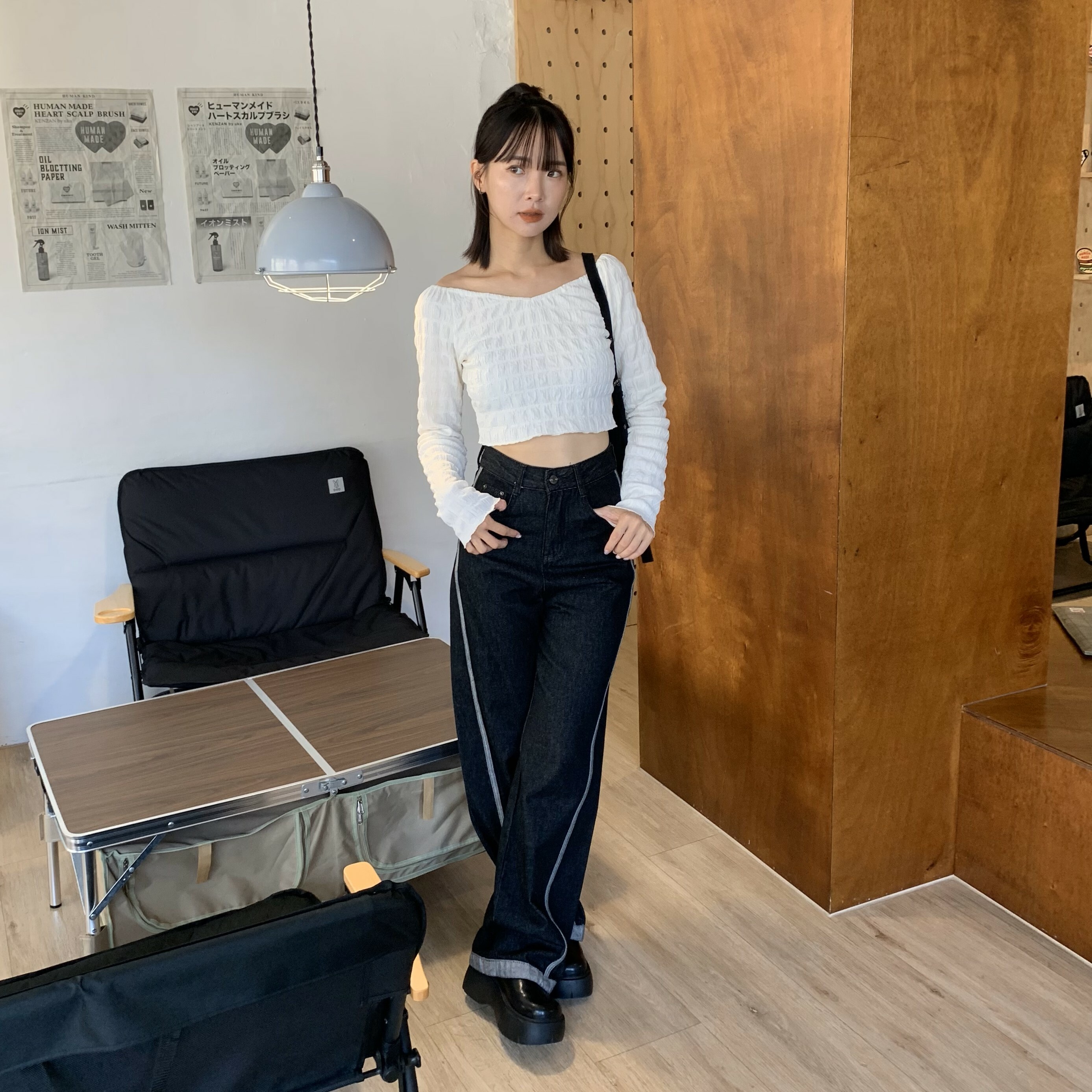 ISA_公主系pick! 一字領泡泡上衣_49036