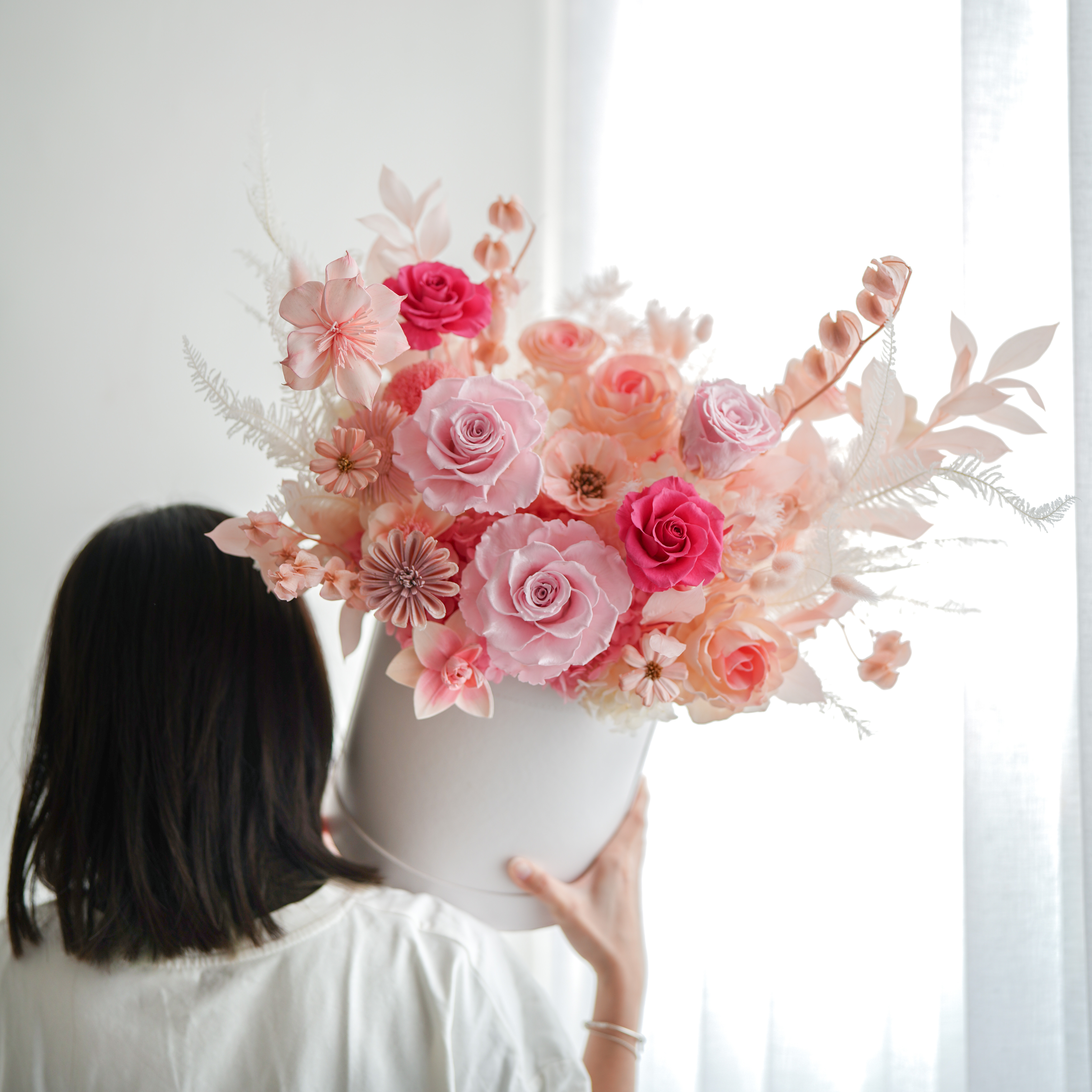 Giant  Leather Preserved Flower Pot