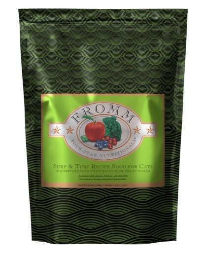 Fromm 無穀物三文魚雞肉鴨肉蔬菜全貓糧 4LB [電鍍青綠]