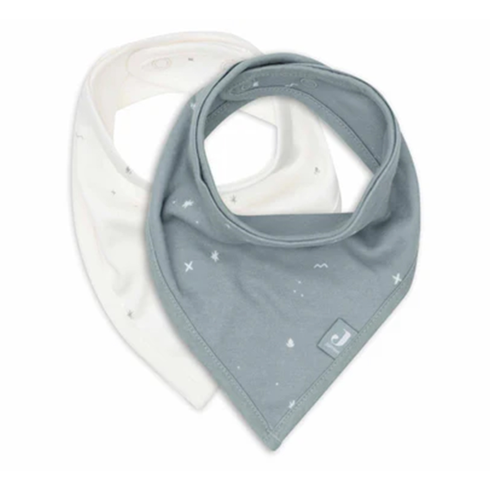 荷蘭Jollein 星星圍兜2入-Sea Green