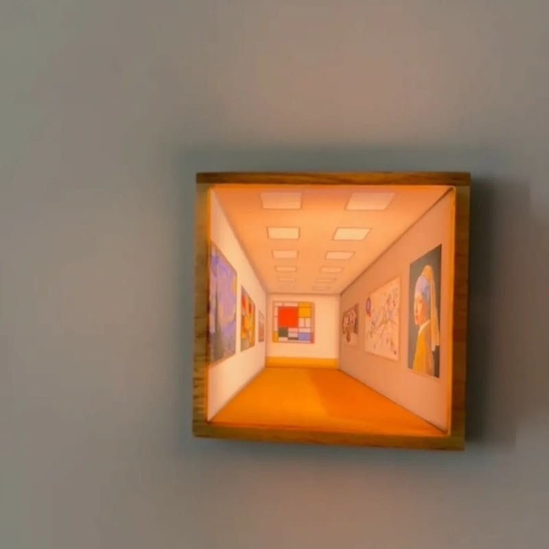 3D 錯覺畫廊夜燈（可調光）