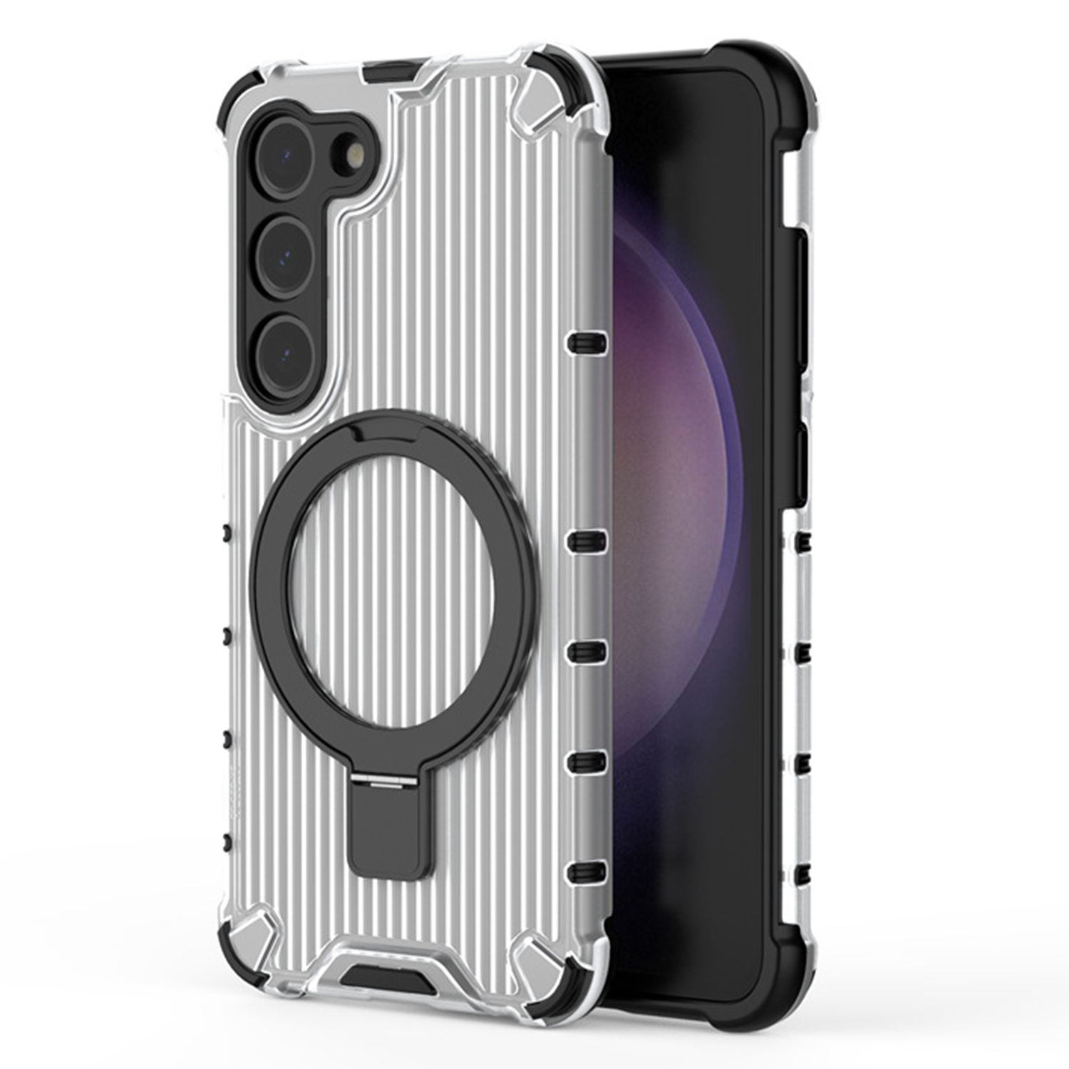 XPRO - Mag Matte Stripe - Samsung A56 Case 高度防撞磨砂磁吸充電支架手機保護殼