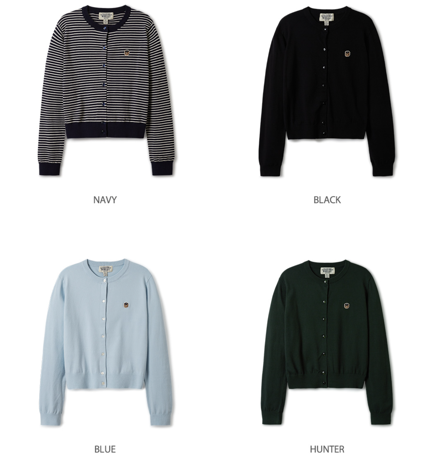 【WHO.A.U】Steve Head Point Plain Cardigan Steve Head Point Plain Cardigan(Set-up) - 후아유닷컴