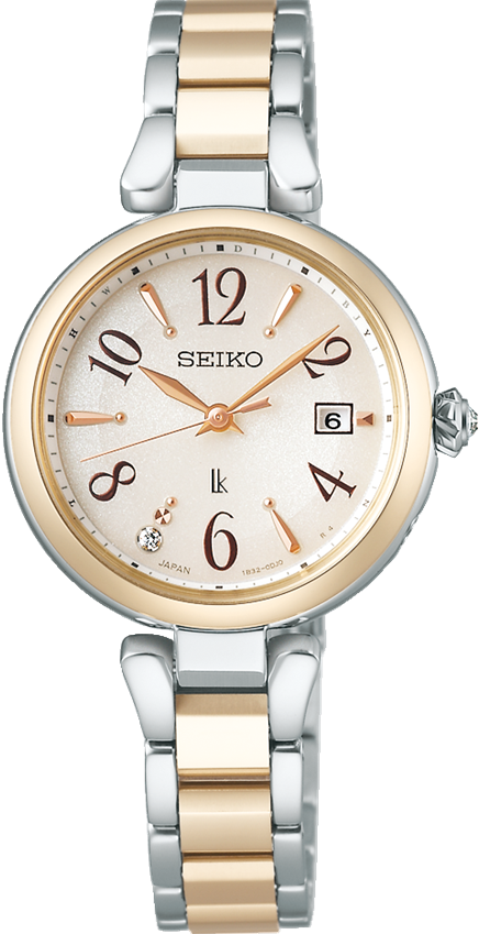 萬年鐘錶 - SEIKO  LUKIA 系列  幸福願望永恆鈦金屬太陽能電波女錶  SSQW086J / 1B32-0BK0K 錶徑 27.9MM