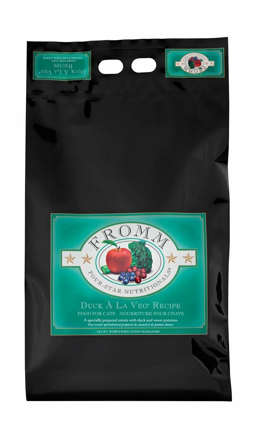 Fromm 鴨肉甜薯蔬菜全貓糧 10LB [湖水綠]  [最佳食用日期至 : 2026年6月]