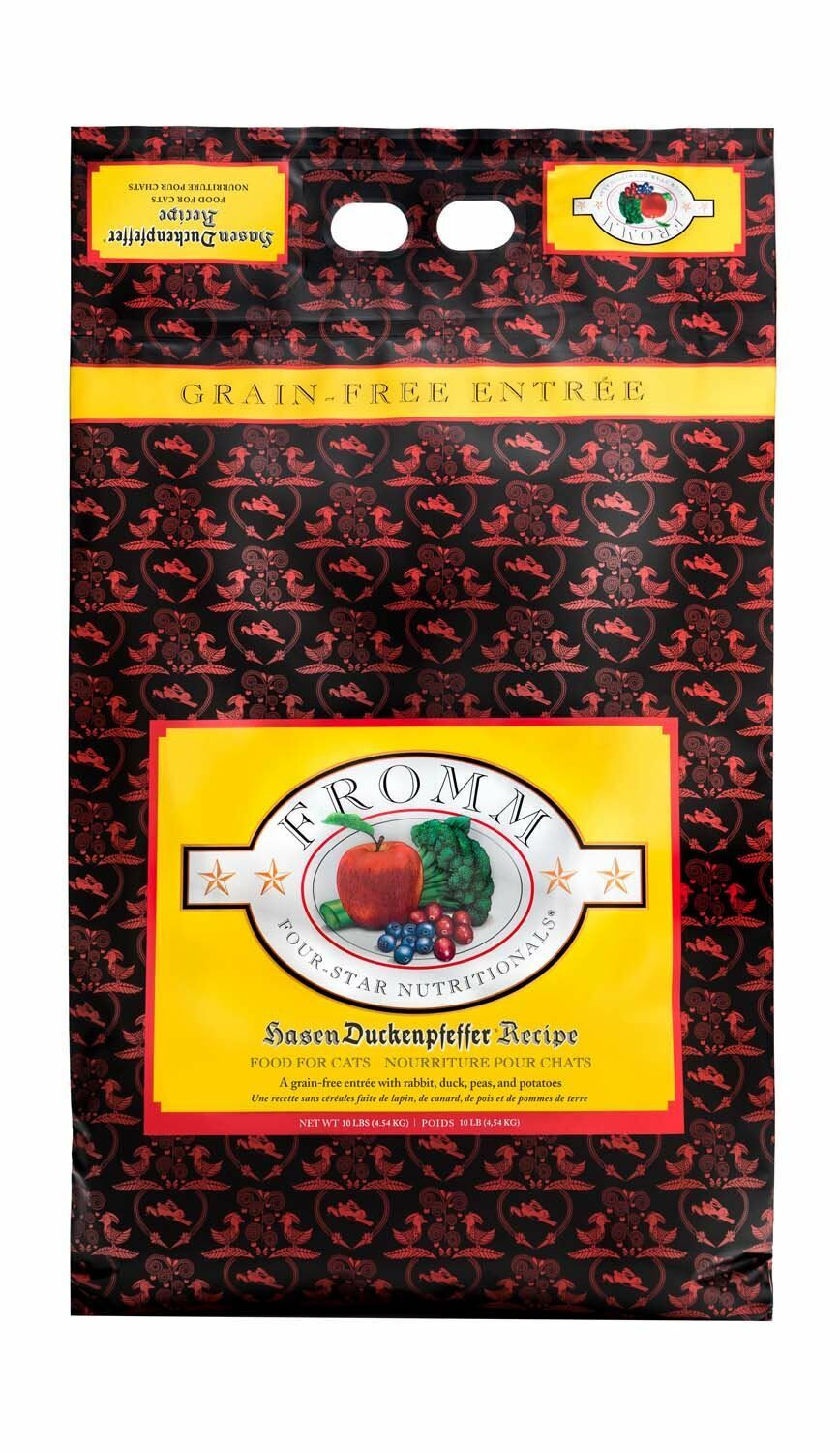 Fromm 無穀物鴨肉兔肉蔬菜全貓糧 10LB [暗花黃]