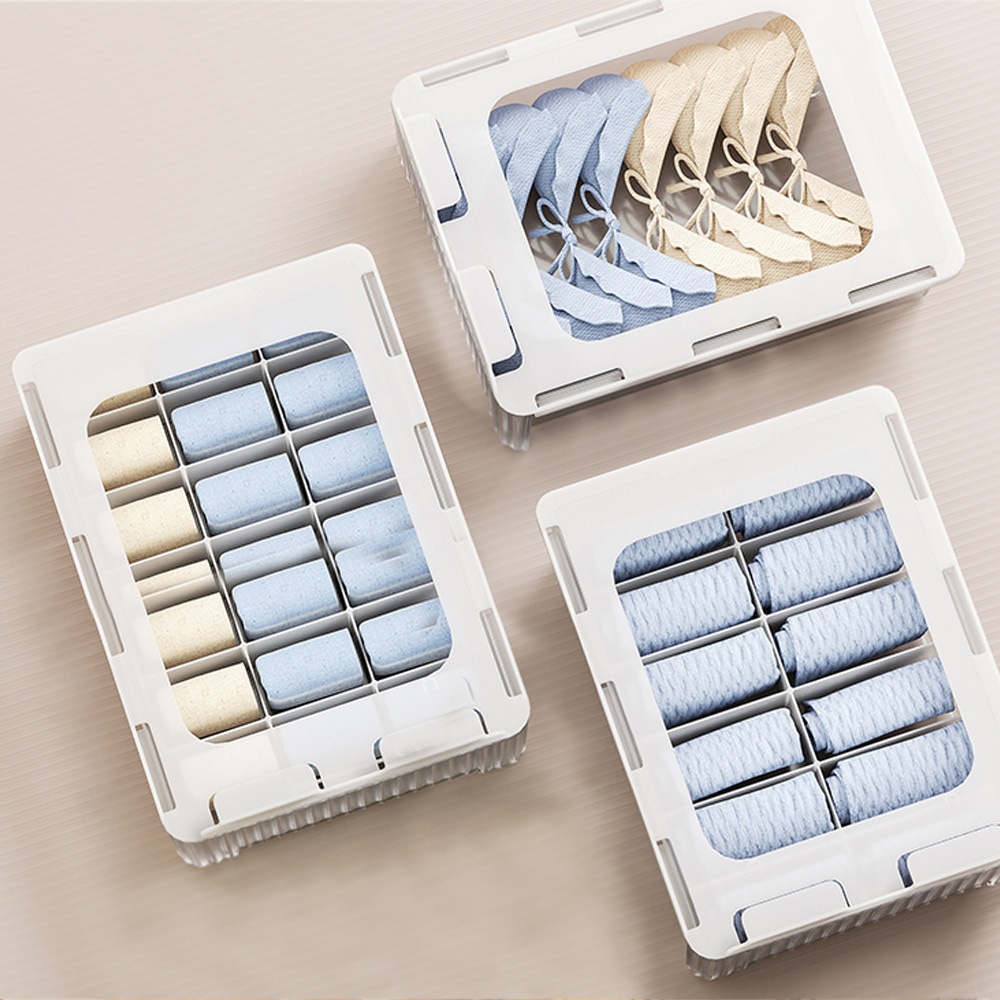 【AOTTO】壁掛式內衣褲襪子抽屜收納盒-3入組(AL-602)