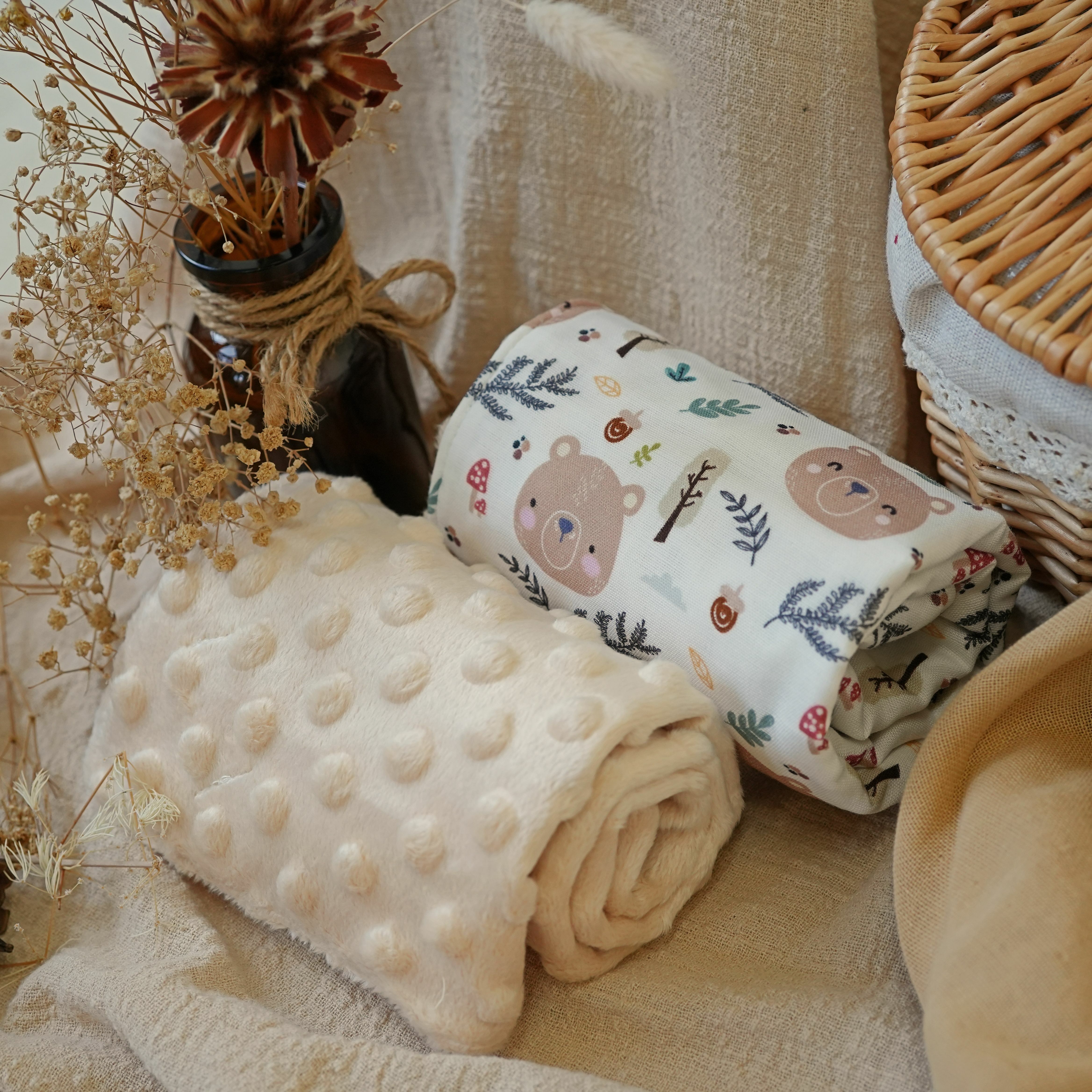 Hi Y.P store-枕巾-獨家設計款-森林棕熊