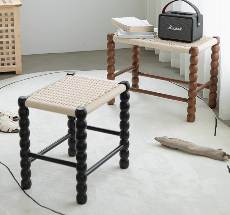 北歐編織復古椅