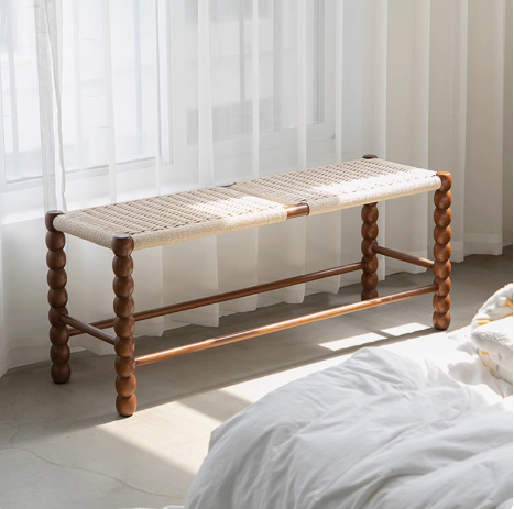 北歐編織復古椅