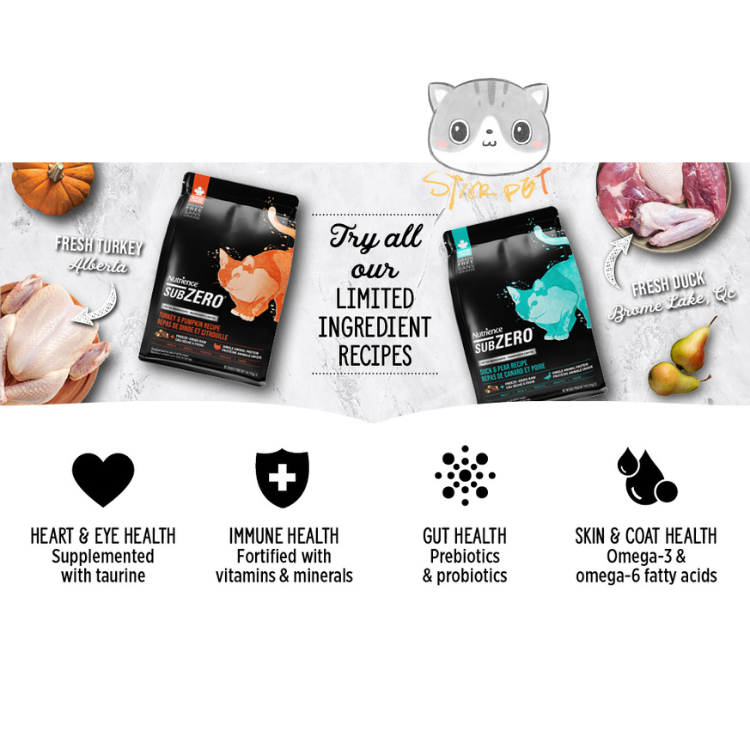 Nutrience SUBZERO Limited Ingredients-Turkey & Pumpkin Cat Recipe 4.5kg (10lbs)