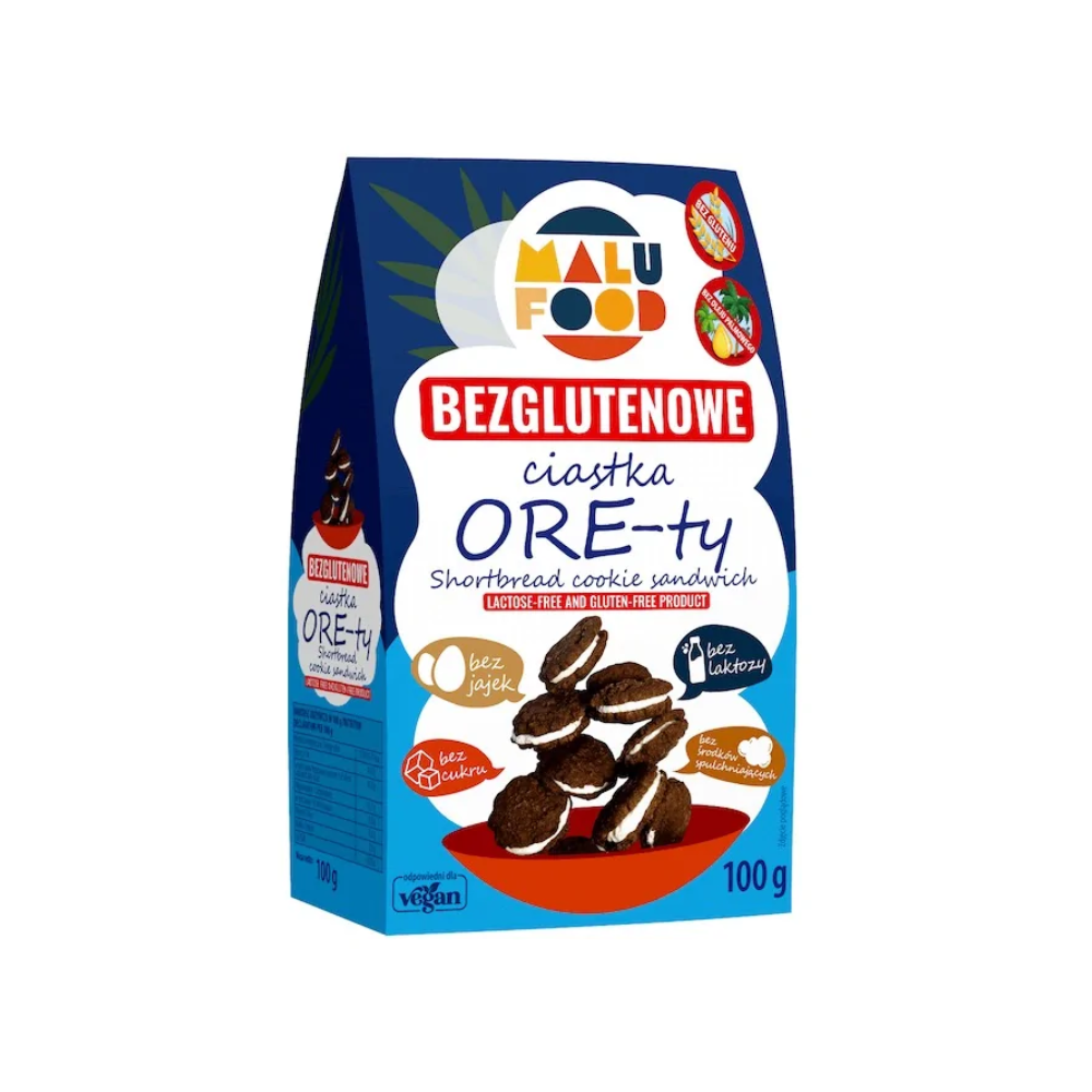 Malu Food - 無糖無麩質純素曲奇 - 朱古力夾心 (100g) (501004)