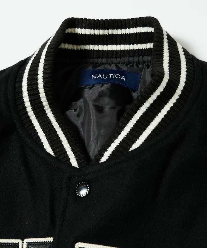 Nautica 24F/W Arch Logo Leather Award Jacket LOGO 皮外套