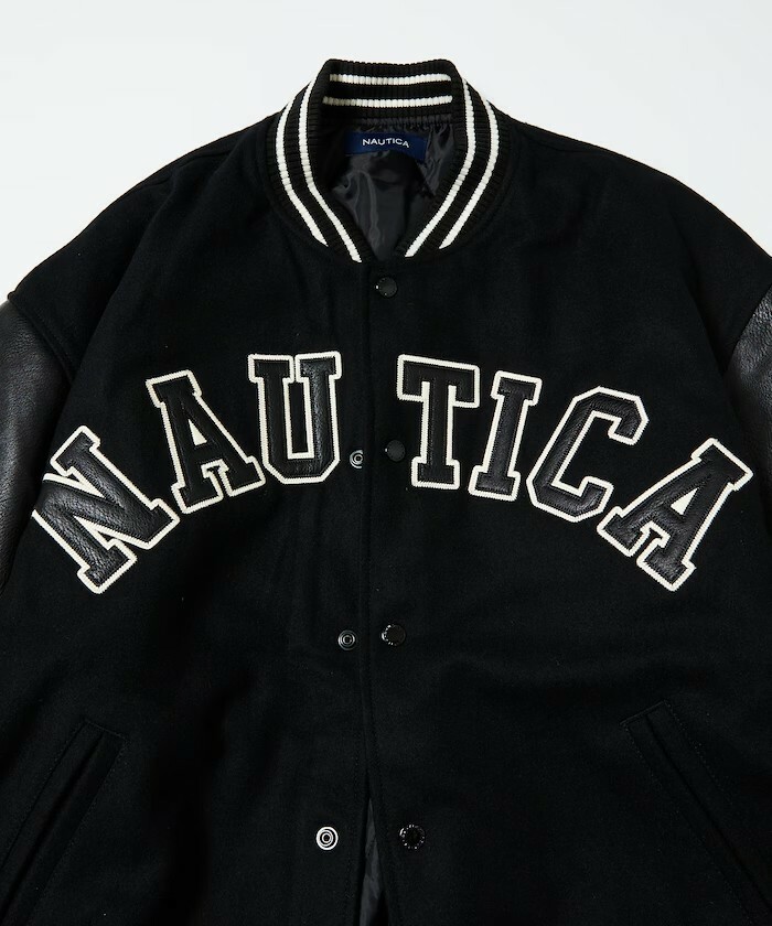 Nautica 24F/W Arch Logo Leather Award Jacket LOGO 皮外套