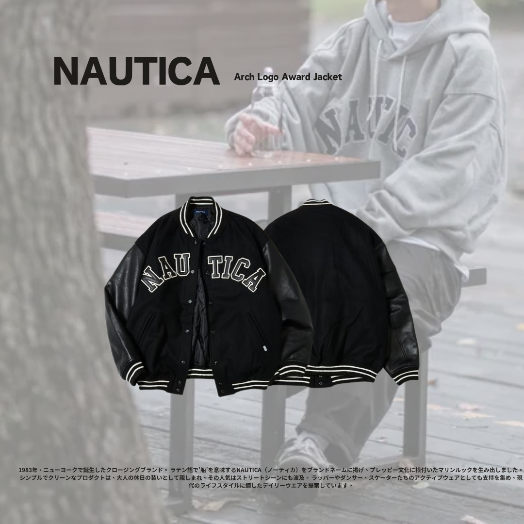 ジャケット・アウター NAUTICA Arch Logo Leather Award Jacket NAUTICA ( JAPAN ) Arch Logo Leather Award Jacket – cotwohk