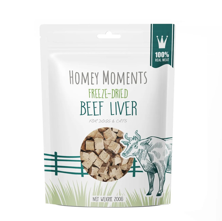 Homey Moments Freeze Dried BEEF LIVER 200g (for dogs & cats)