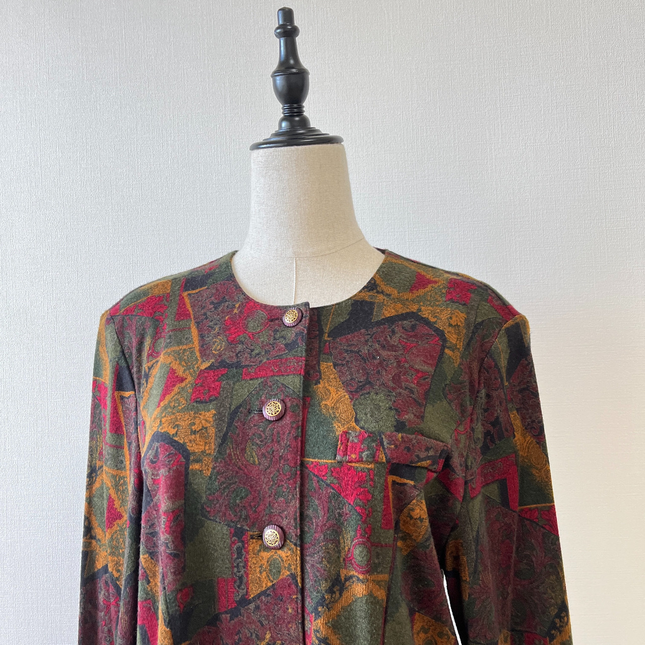 日本製墨綠色薄身羊毛上衣/外套