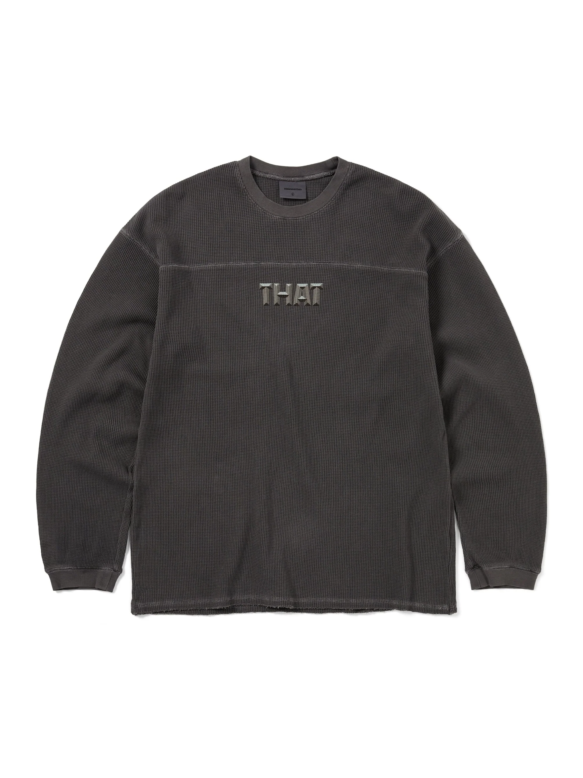 【THISISNEVERTHAT】THAT Waffle L/S Tee Charcoal thisisneverthat THAT Waffle L/S Tee | Charcoal