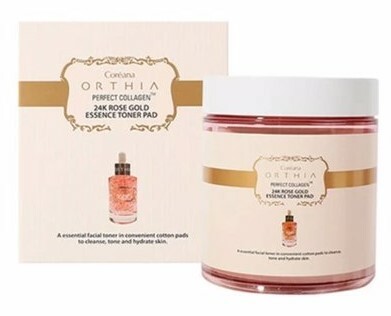COREANA ORTHIA 完美膠原蛋白 24K 玫瑰金精華爽膚水墊 100片/350毫升