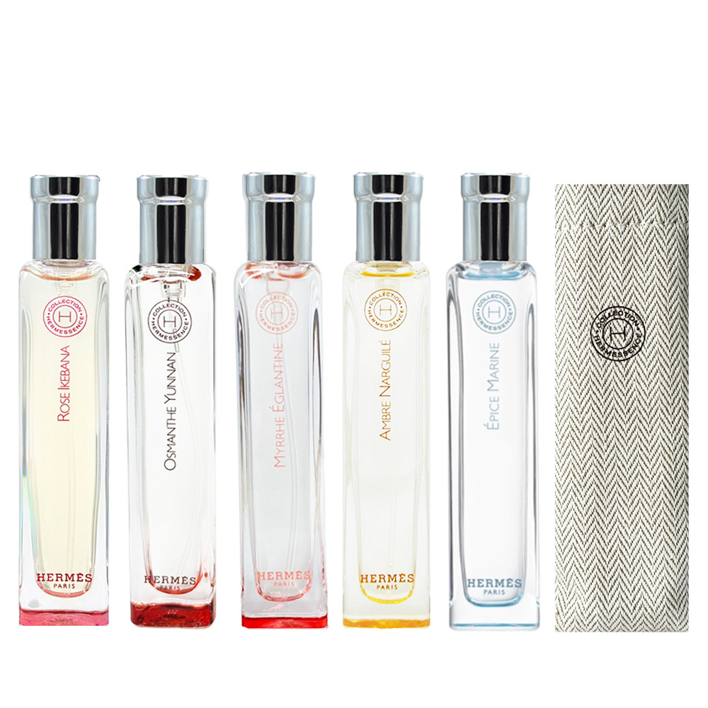 HERMES愛馬仕 玫瑰花道/雲南桂花/琥珀煙雲/沒藥薔薇/海洋辛香  淡香水 15ml 小香 (布袋版)-多款任選