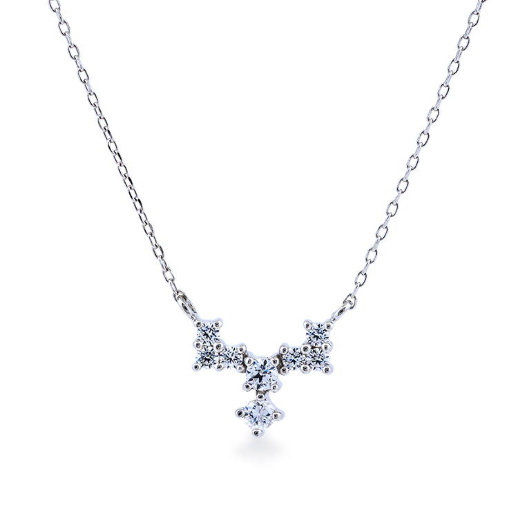 925純銀 「幸運女神」晶鑽套鍊 (16吋+2公分延長鍊)-SDS0019