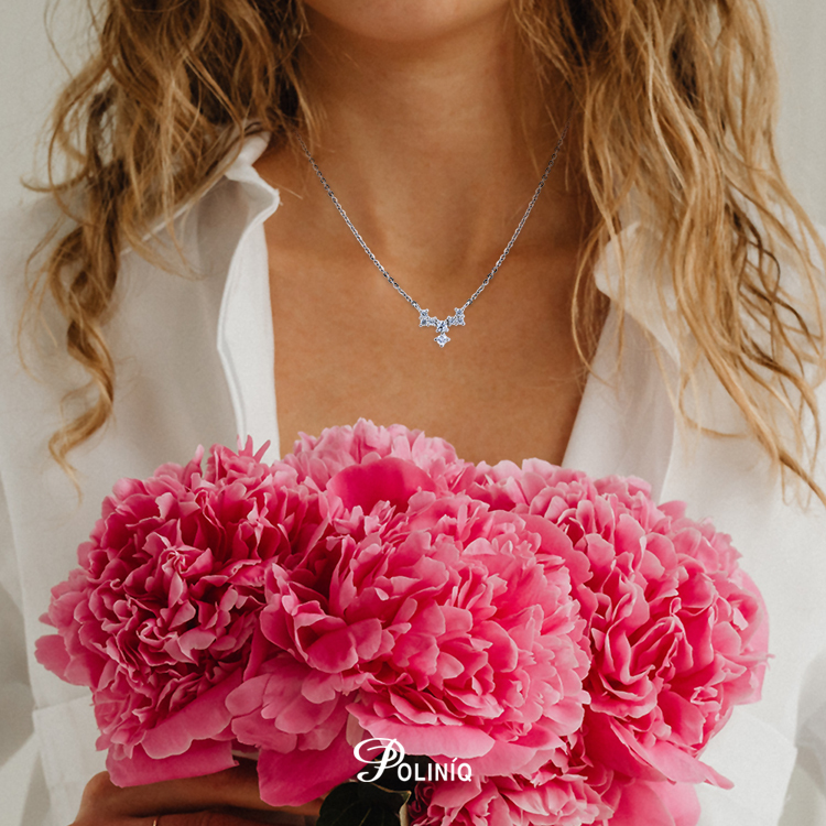 925純銀 「幸運女神」晶鑽套鍊 (16吋+2公分延長鍊)-SDS0019