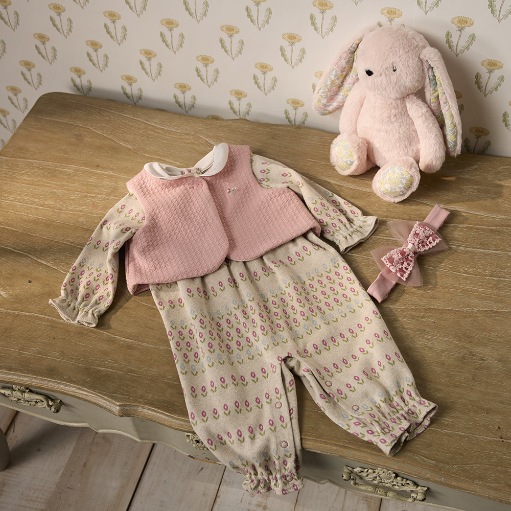 PIPPY經典印花包屁衣2件組禮盒 粉